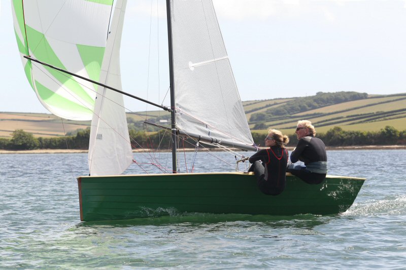 Laurie Smart and Jill Blake sailing Merlin Rocket 3708 "WICKED" - a Hazardous Zero-9 design, Salcombe Merlin week, 2010