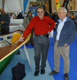 Keith Callaghan and old rival Merlin designer Phil Morrison at the RYA Dinghy Show, 7 March 2009