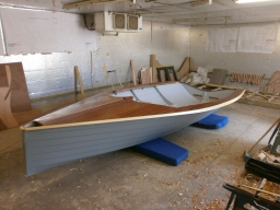 Simon Hipkin's MR3750 gets its first coat of deck varnish.
