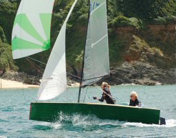 Laurie Smart and Jill Blake sailing WICKED at Salcombe Week 2010