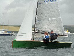 Rob Holroyd and Joanna Marlow sailing Wicked at Salcombe Week, 2009.
