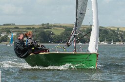 Rob Holroyd and Joanna Marlow sailing Wicked at Salcombe Week, 2009.