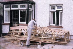 Building HEBRON in the garden of the Haven Hotel, Thorpe Bay, 1966