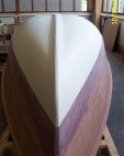 The hull before turning - view from bow
