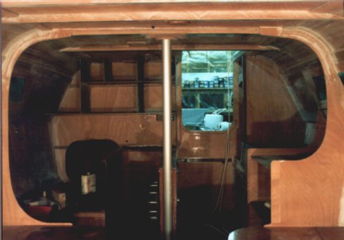 Blue Lightning's interior, looking aft