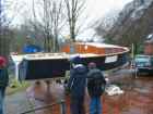 Antje on trailer before launching